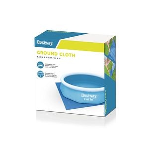 Folie protectie sol pentru piscina BESTWAY, diametru maxim 305 cm, 335x335 cm, albastru