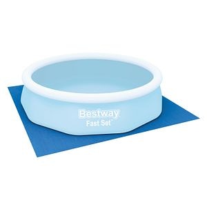 Folie protectie sol pentru piscina BESTWAY, diametru maxim 305 cm, 335x335 cm, albastru