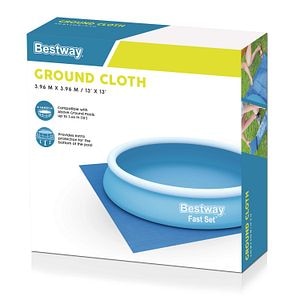 Folie protectie sol pentru piscina BESTWAY, diametru maxim 366 cm, 396x396 cm, albastru