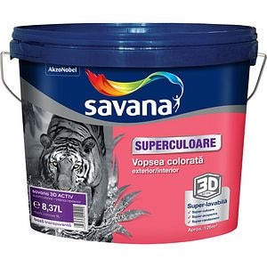 Baza de colorare Savana SuperCuloare, pentru interior/exterior, transparenta, 8.37l