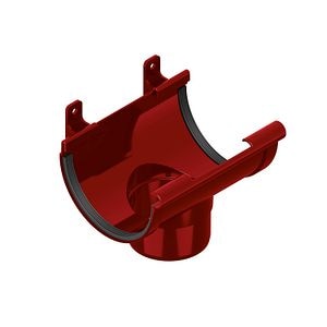 Racord jgheab burlan PVC rosu d120 80mm