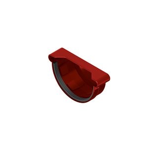 Capac jgheab universal PVC rosu d120mm