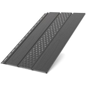 Lambriu perforat SMART, PVC, 300 x 34 cm, grafit