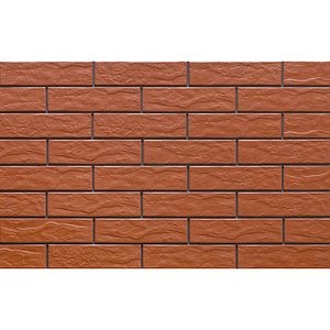 Placa pentru fatada Red Rustical, 24.5 x 6.5 x 0.65 cm rosu, 0.5 mp/cutie