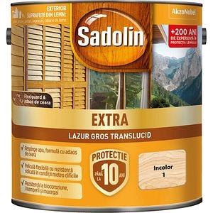 Lazura pentru lemn Sadolin Extra, incolor, 2.5 l