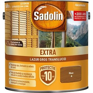 Lazura pentru lemn Sadolin Extra, nuc, 2.5 l