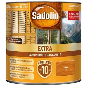 Lazura pentru lemn, teak, 0.75 l • Sadolin