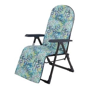 Scaun de gradina si camping Patio Newada, multicolor, metalic, pliabil, 85 x 105 x 59 cm, perna inclusa