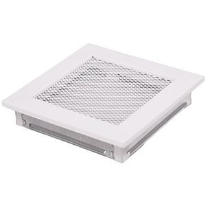 Grila ventilatie semineu, otel, 170 x 170 mm, alb