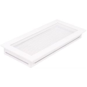 Grila ventilatie semineu, otel, 370 x 170 mm, alb