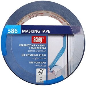 Banda adeziva mascare SCLEY 586 Masking Tape, 48mm x 33m, albastru