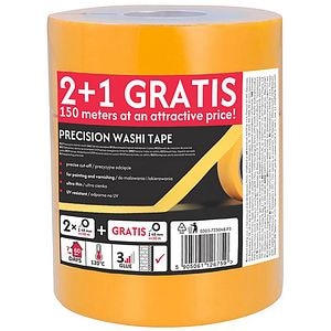 Banda adeziva mascare SCLEY 572 Precision Washi Tape, 48mm x 50m, galben 