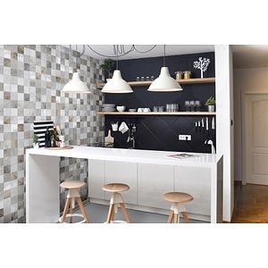 Lambriu, PVC, forma mozaic, 265 x 25 cm x 8 mm, acoperire 2.65 mp  Vilo
