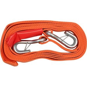 Franghie impletita pentru tractare VOREL, capacitate 1500 kg, 4 m, polipropilena, portocaliu