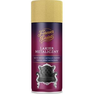 Spray lac metalizat satinat Forever Paints, auriu, 400 ml