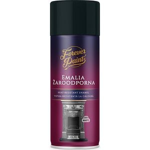 Spray vopsea email termorezistenta Forever Paints, negru mat, 400 ml