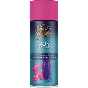 Spray vopsea email universala pe baza de apa Forever Paints Aqua Color, roz lucios (RAL 4003), 400 ml