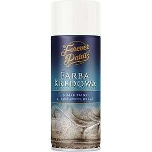 Spray vopsea cu efect de creta Forever Paints, alb mat, 400 ml