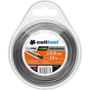 Fir insertie aluminiu trimmer, 2 mm, 15 m, negru