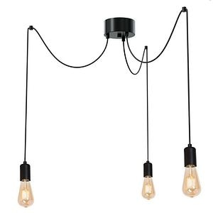 Lustra tip pendul, Negru, 180 W, 3 x E27 • Luminex Luminex