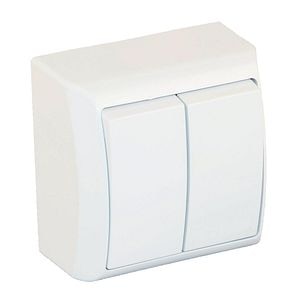 Bis comutator aplicat, alb