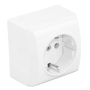 Bis priza aplicata Schuko, IP20, alba  Ospel