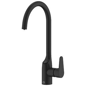 Baterie de bucatarie, monocomanda, finisaj negru mat • Claro