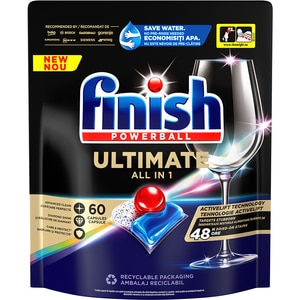 Detergent pentru masina de spalat vase FINISH Ultimate All in 1, 60 tablete