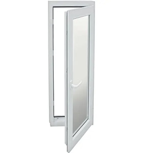 Usa termopan PVC interior/exterior, batanta, cu geam, 3 C, alb, stanga, simpla deschidere, 76 x 205 cm Weiss