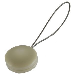 Magnet prindere draperie Pearls, rasina, 19 x 7 cm, bej