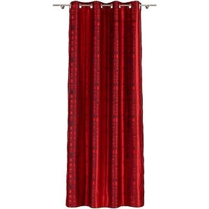 Draperie Brooklyn, inele, 140 x 245 cm, semiopac, rosu