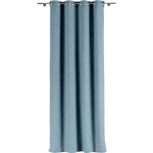 Draperie Mendola Riva, inele, 140 x 245 cm, albastru-gri