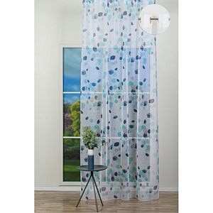 Perdea Lorraine, inele, 140 x 260 cm, albastru