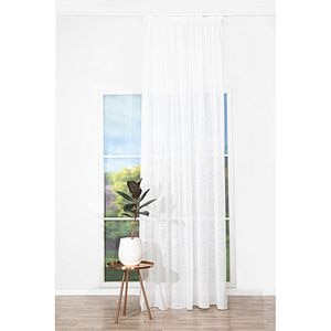 Perdea Alya, rejansa, 140 x 260 cm, alb