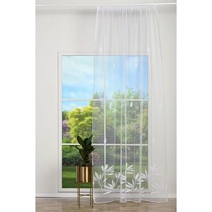 Perdea Petal, rejansa, 140 x 260 cm, alb