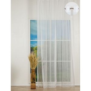 Perdea Faune, inele, 140 x 260 cm, alb