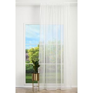 Perdea Faune, inele, 140 x 260 cm, ivoire