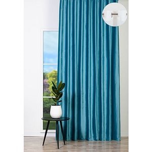 Draperie Adige, inele, 140 x 260 cm, semiopac, turcoaz