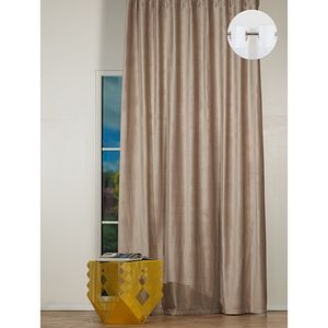 Draperie Adige, inele, 140 x 260 cm, semiopac, maro