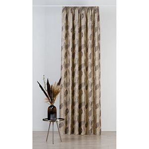 Draperie Orient, rejansa, 140 x 260 cm, semiopac, maro-auriu