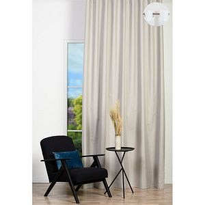 Draperie Jeff, inele, 140 x 260 cm, opac, crem