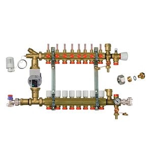 Kit distribuitor incalzire in pardoseala Giacomini, cu grup de pompare, 8 circuite