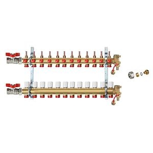 Kit distribuitor incalzire in pardoseala Giacomini, fara grup de pompare, 12 circuite