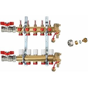 Kit distribuitor incalzire pardoseala Giacomini, fara grup de pompare, 5 circuite