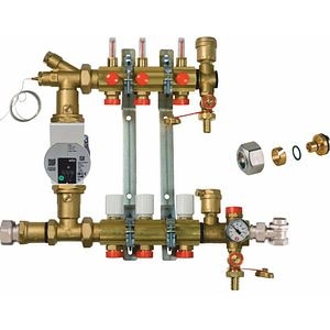 Kit distribuitor incalzire in pardoseala Giacomini, cu grup de pompare, 3 circuite