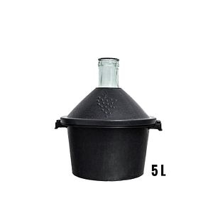 Damigeana sticla 5 L, cu suport PVC