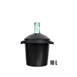 Damigeana sticla 10 L, cu suport PVC
