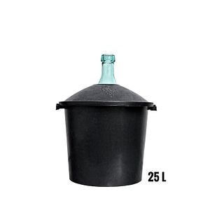 Damigeana sticla 25 L, cu suport PVC
