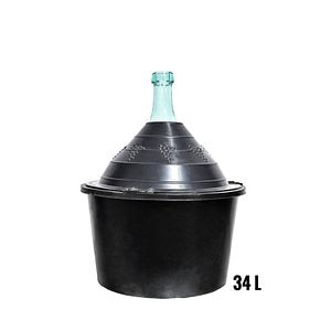 Damigeana sticla 34 L, cu suport PVC