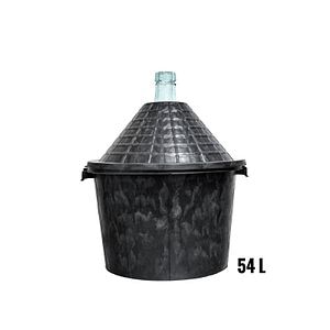 Damigeana sticla 54 L, cu suport PVC